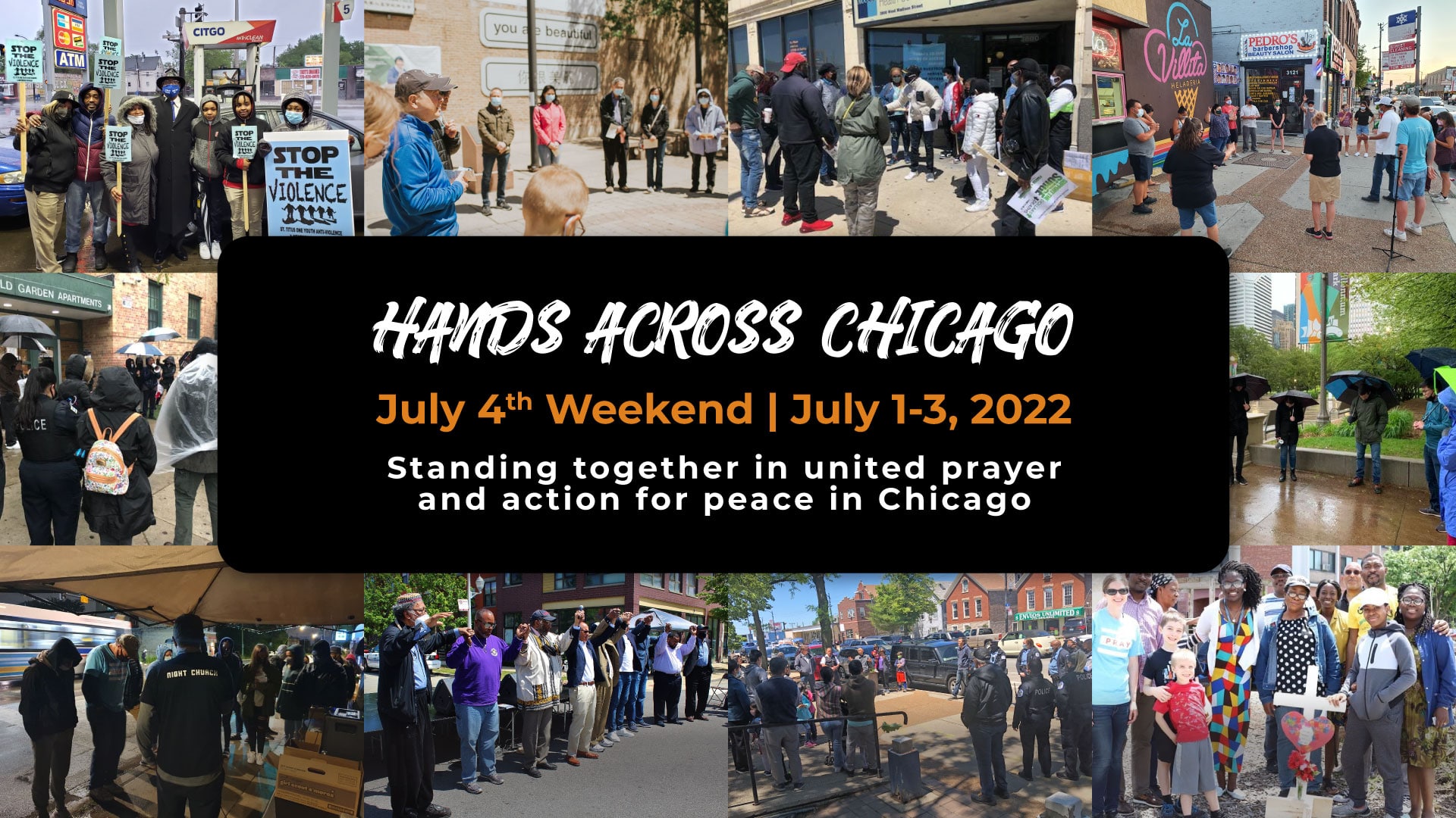 Hands Across Chicago July 13, 2022 Chicagoland United in Prayer